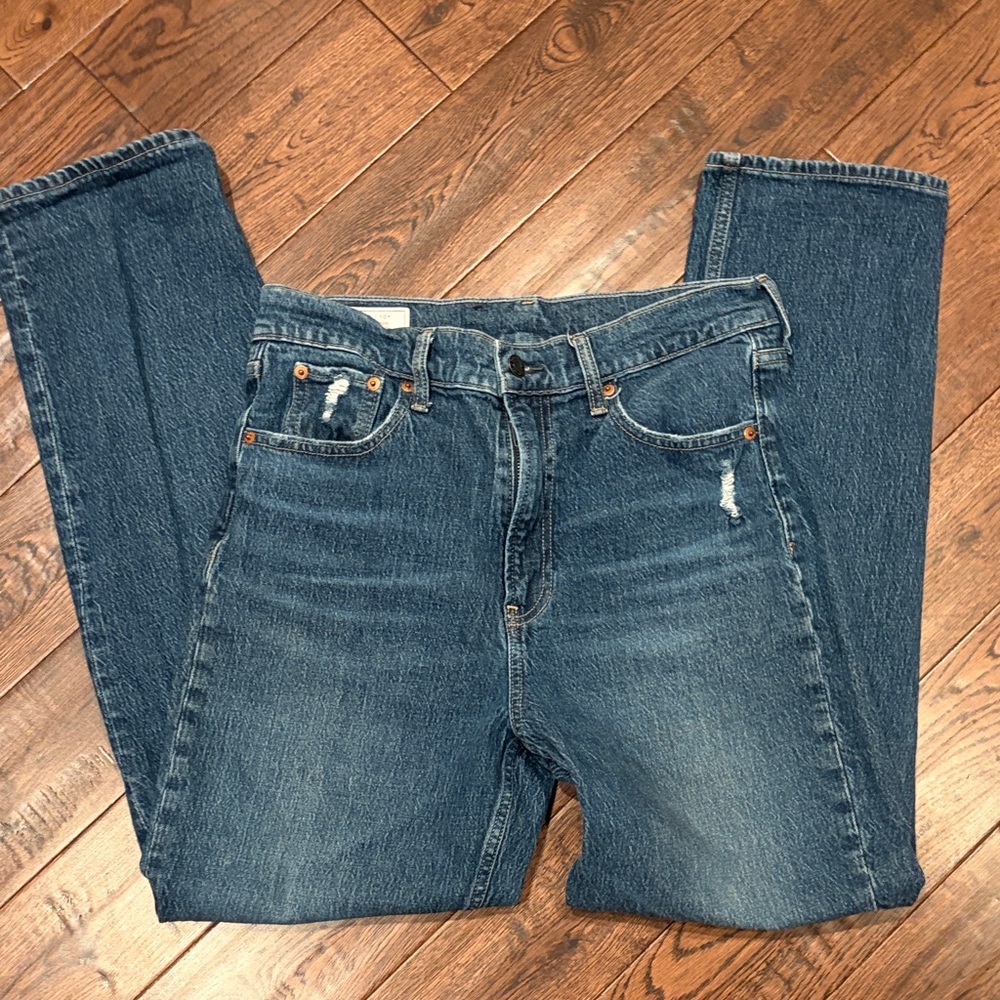 GAP Women's Straight Leg Sky High Blue Jeans